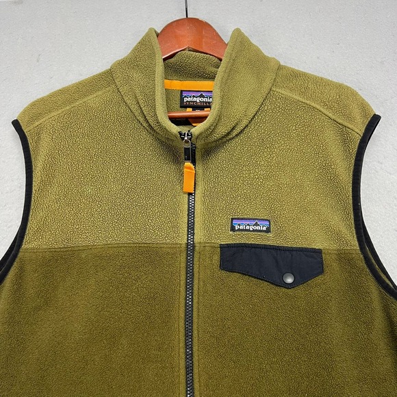 Patagonia Synchilla Fleece Vest Mens XXL Olive Green Full Zip Gorpcore - Picture 3 of 10